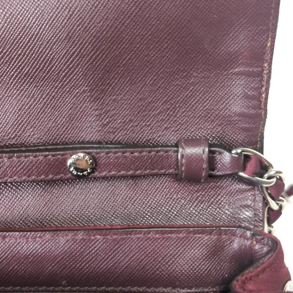 PRADA Impuntu Tessuto Quilted Nylon Chain Crossbody Bag Granato Shoulder Bag - Picture 13 of 16